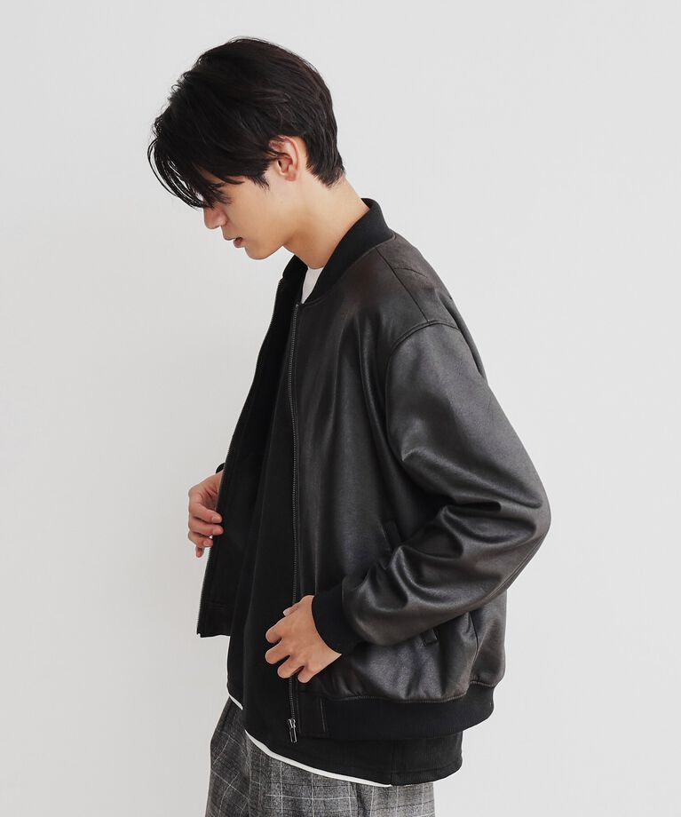 THE SHOP TK「ヴィンテージライクリブブルゾン」|ブルゾン・スタジャン|