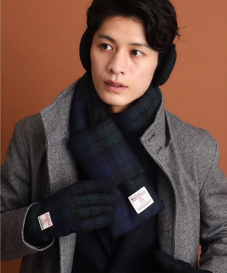 THE SHOP TK「【HARRIS TWEED／ハリスツイード】リブグローブ ON／OFF対応」|手袋|