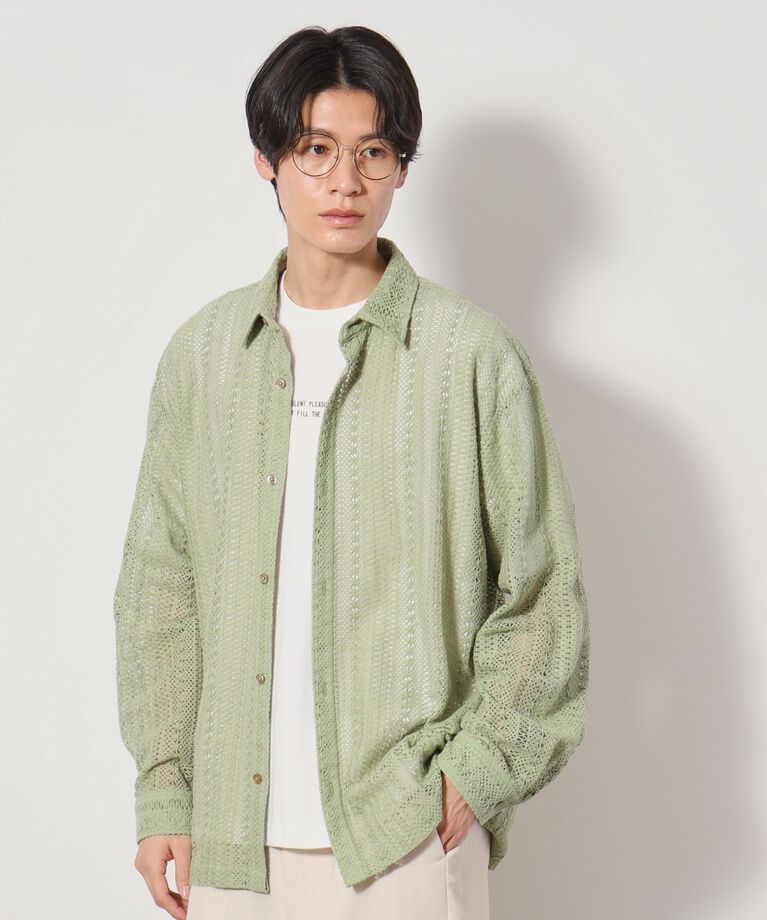 THE SHOP TK「レースシャツアンサンブル長袖シャツ・半袖Tシャツセットアイテム」|シャツ・ブラウス|