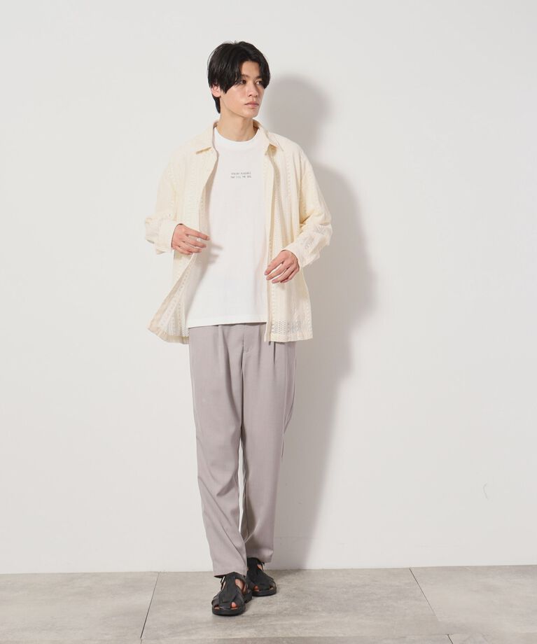 THE SHOP TK「レースシャツアンサンブル長袖シャツ・半袖Tシャツセットアイテム」|シャツ・ブラウス|