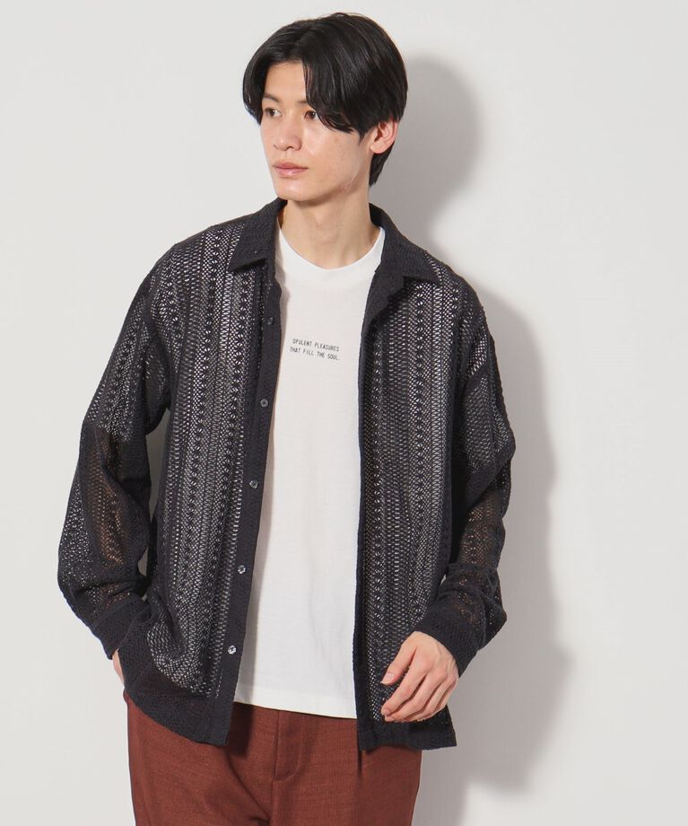 THE SHOP TK「レースシャツアンサンブル長袖シャツ・半袖Tシャツセットアイテム」|シャツ・ブラウス|