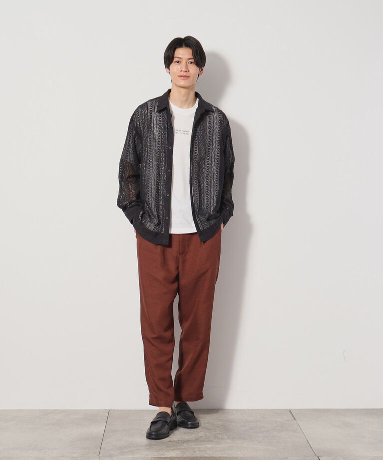 THE SHOP TK「レースシャツアンサンブル長袖シャツ・半袖Tシャツセットアイテム」|シャツ・ブラウス|