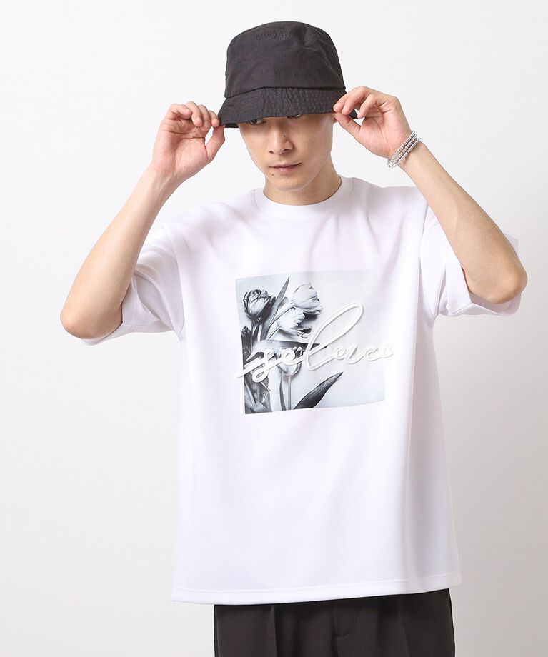 THE SHOP TK「コード刺繍フォト半袖Tシャツ」|Tシャツ・カットソー|