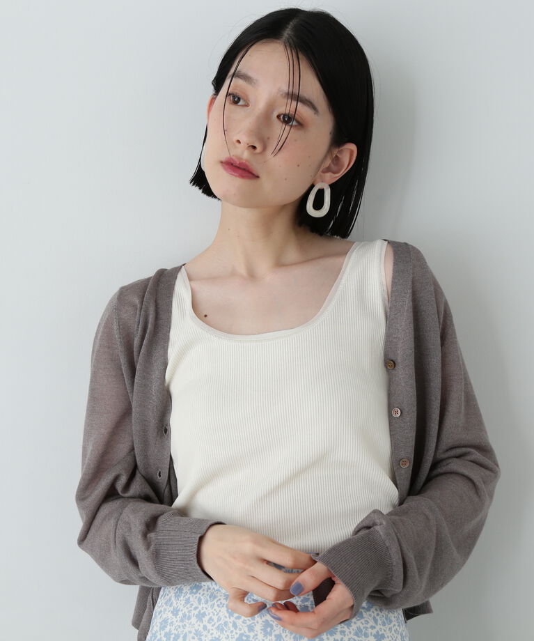  「シアートリムタンクトップ」|Tシャツ・カットソー|