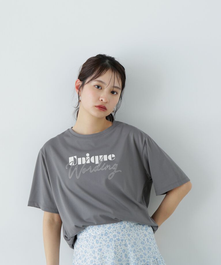  「ロゴTシャツ」|Tシャツ・カットソー|グレー