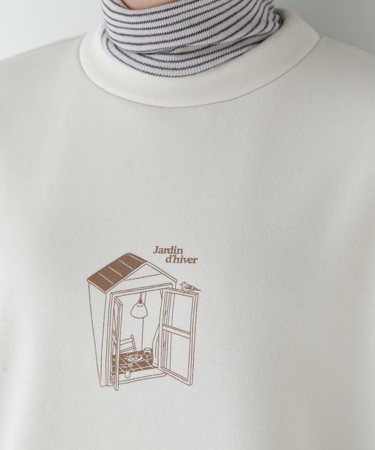  「Ｙｕｎｏｓｕｋｅコラボイラストプリントボトルネックスウェット」|Tシャツ・カットソー|