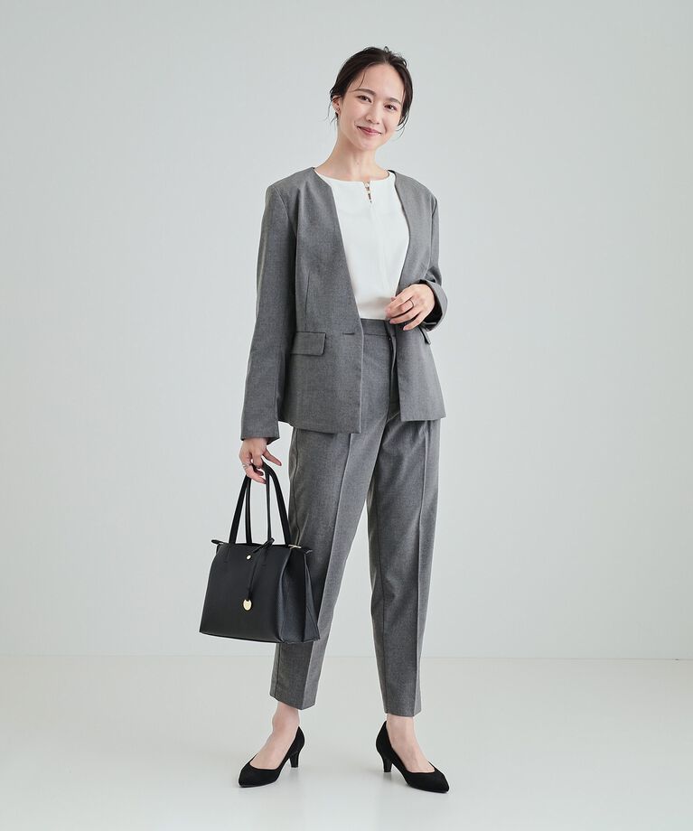 SHOO･LA･RUE「【S－LL】センタープレス入りテーパードパンツ」|その他|