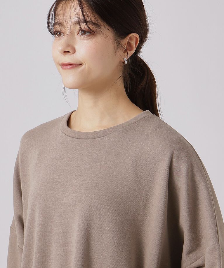 SHOO･LA･RUE「【体型カバー】裏地あったか ルーズチュニック【SHOO WARM】」|チュニック|