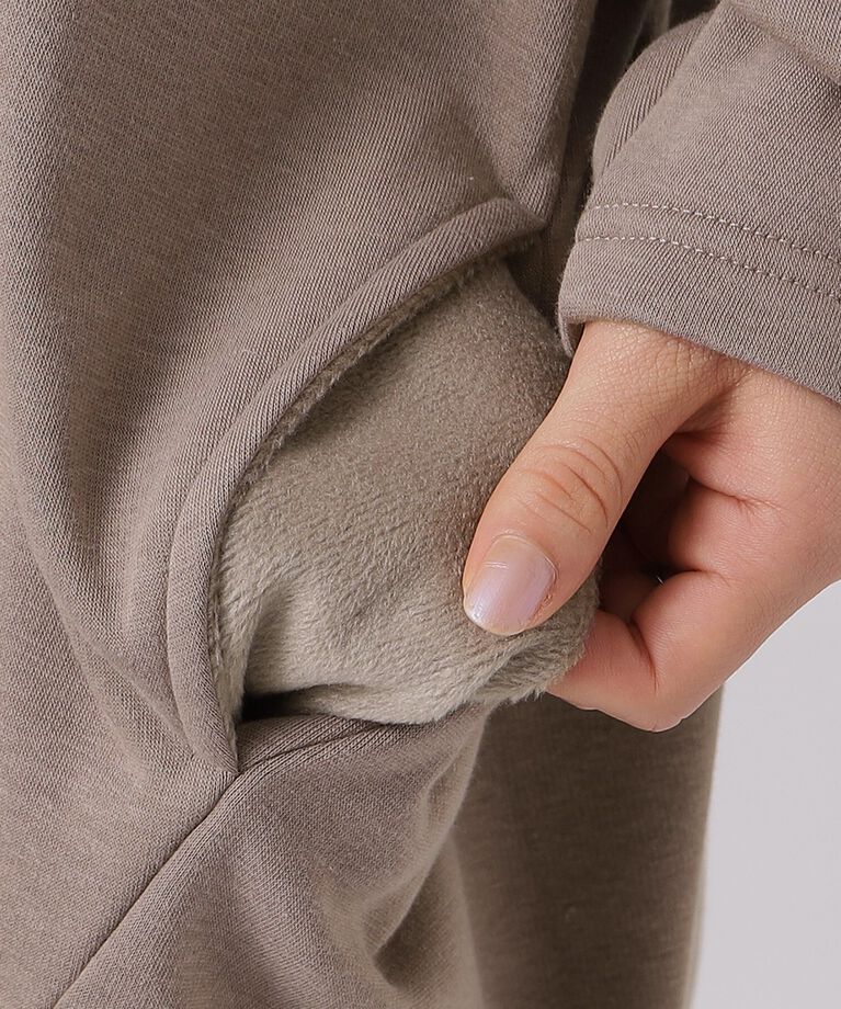 SHOO･LA･RUE「【体型カバー】裏地あったか ルーズチュニック【SHOO WARM】」|チュニック|