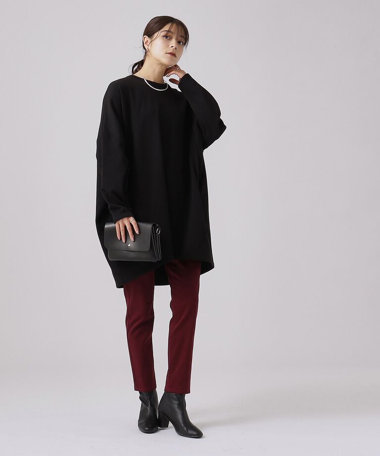 SHOO･LA･RUE「【体型カバー】裏地あったか ルーズチュニック【SHOO WARM】」|チュニック|