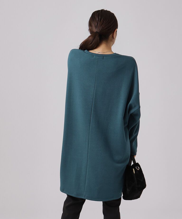 SHOO･LA･RUE「【体型カバー】裏地あったか ルーズチュニック【SHOO WARM】」|チュニック|