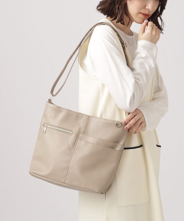 SHOO･LA･RUE「【プレゼントにも】毎日持ちたい ポケット切り換えショルダーバッグ」|ショルダー・メッセンジャー|
