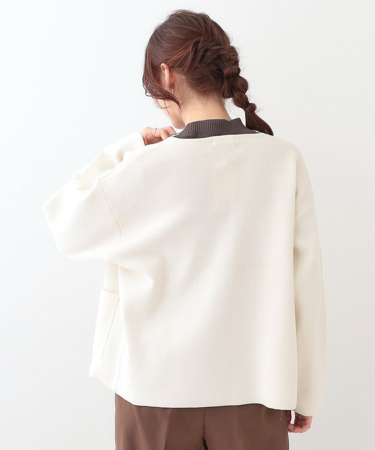 SHOO･LA･RUE「【S-LL】ジャガードZIPニットカーディガン」|カーディガン|