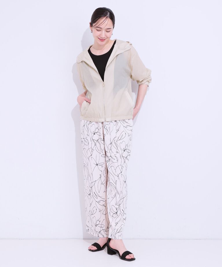 SHOO･LA･RUE「【S-LL】程よいシアー感　大人世代の軽やかフードブルゾン」|ブルゾン・スタジャン|