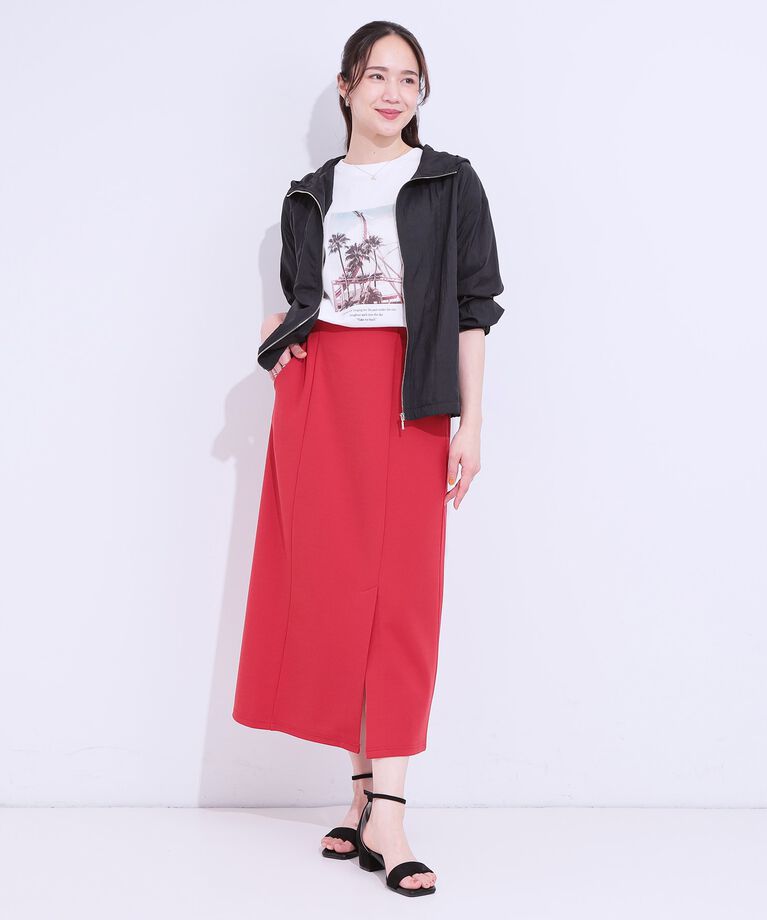SHOO･LA･RUE「【S-LL】程よいシアー感　大人世代の軽やかフードブルゾン」|ブルゾン・スタジャン|