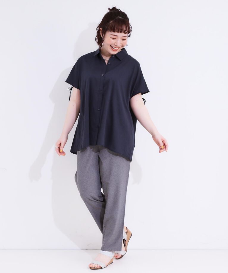 SHOO･LA･RUE「【SS-3L/ひんやり/吸水速乾/UV】軽量でさらりと穿ける テーパードパンツ」|その他|