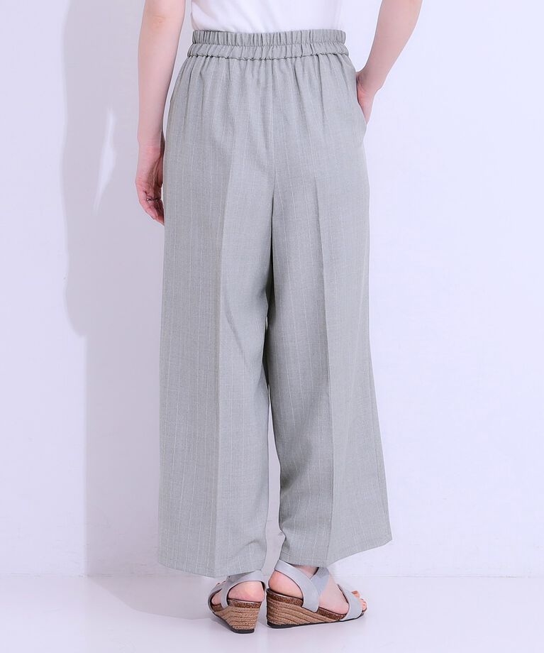 SHOO･LA･RUE「【セットアップ可】麻調ストライプワイドパンツ」|その他|