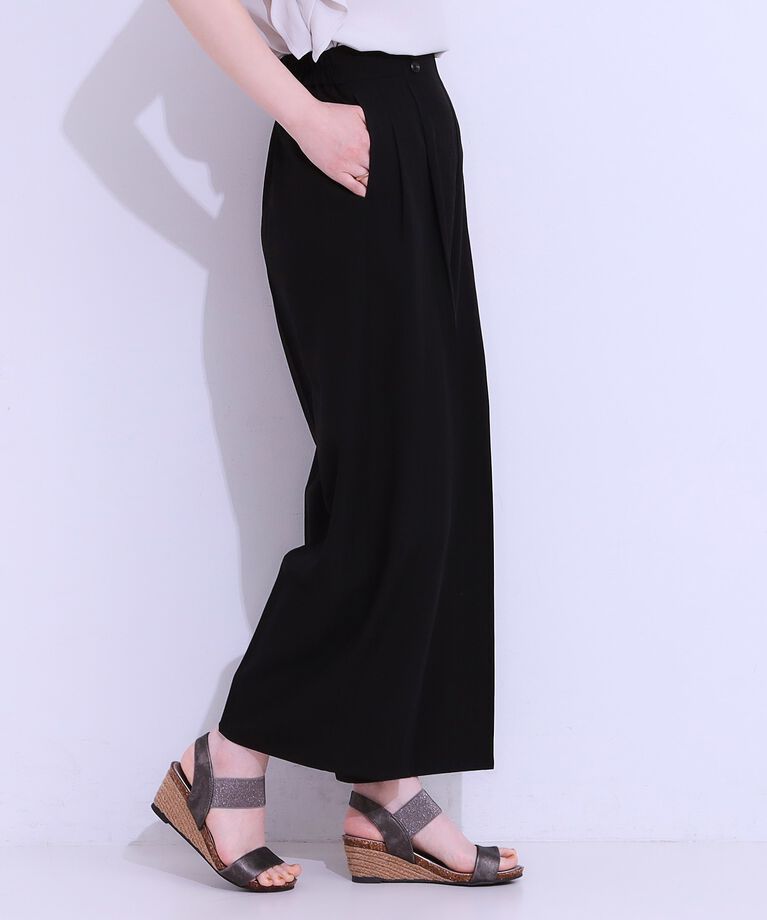 SHOO･LA･RUE「【セットアップ可】麻調ストライプワイドパンツ」|その他|