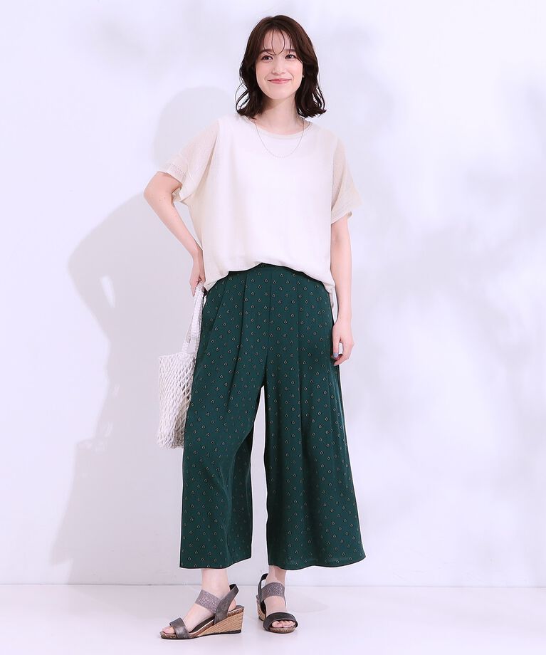 SHOO･LA･RUE「【シューアイス】麻調アソート柄ガウチョパンツ」|その他|
