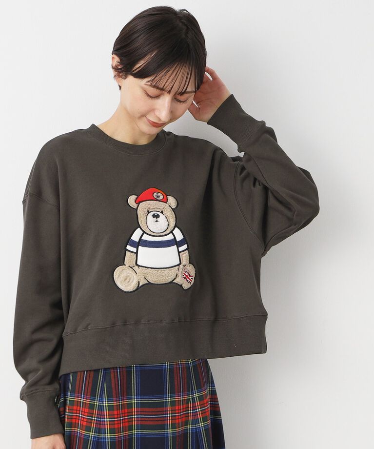 Dessin「【洗える】ベア刺繍スウェット」|パーカー|