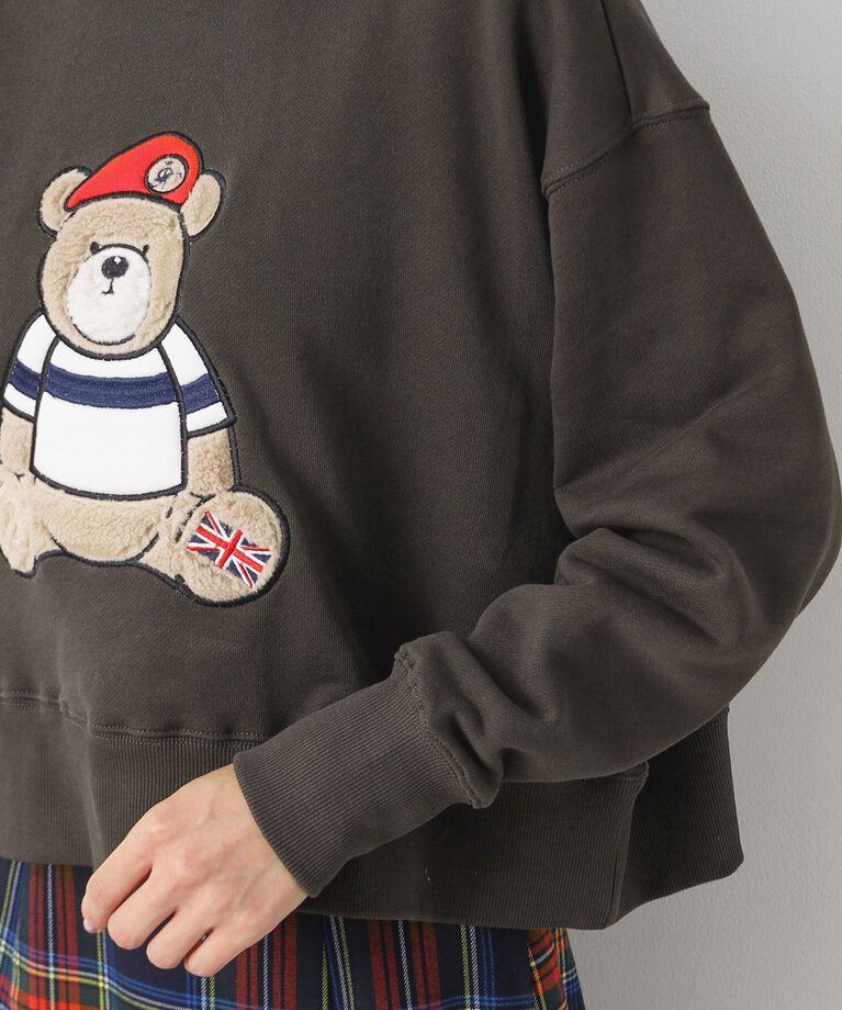 Dessin「【洗える】ベア刺繍スウェット」|パーカー|