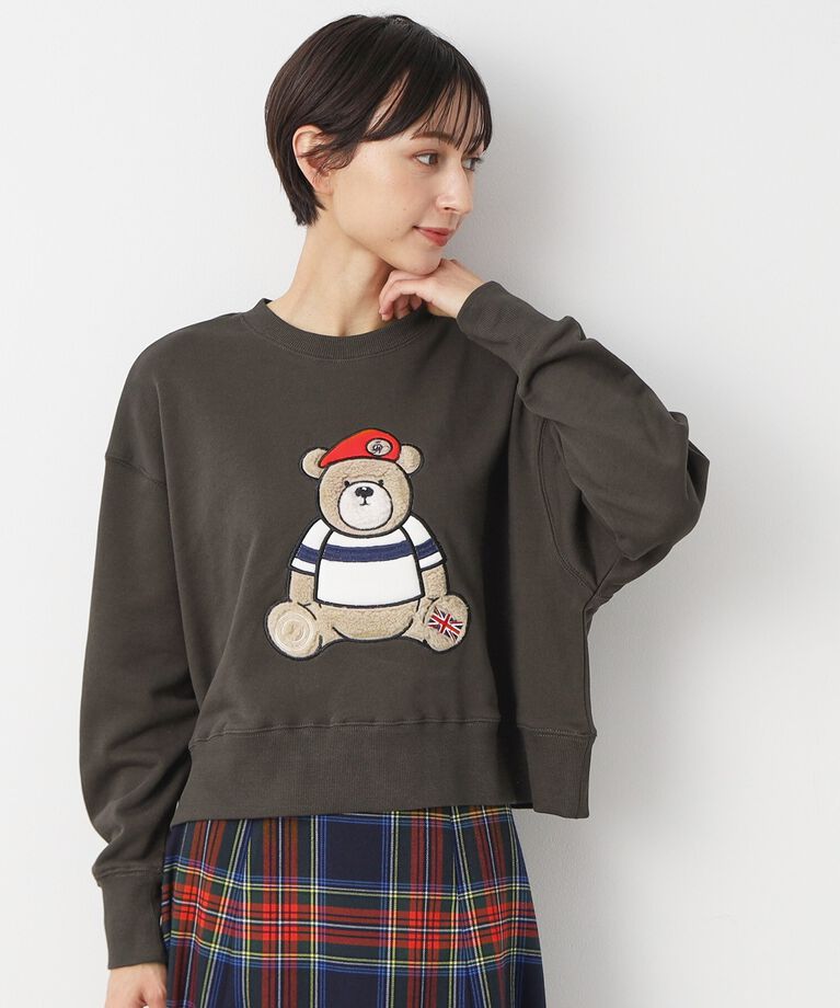 Dessin「【洗える】ベア刺繍スウェット」|パーカー|