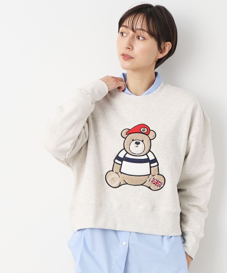 Dessin「【洗える】ベア刺繍スウェット」|パーカー|