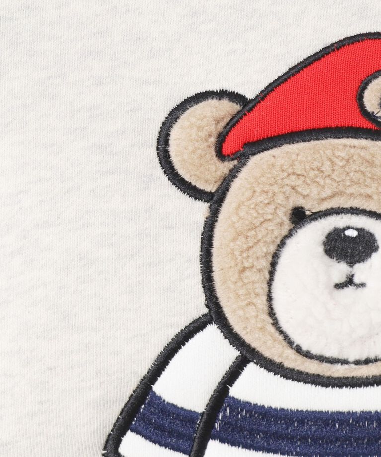 Dessin「【洗える】ベア刺繍スウェット」|パーカー|