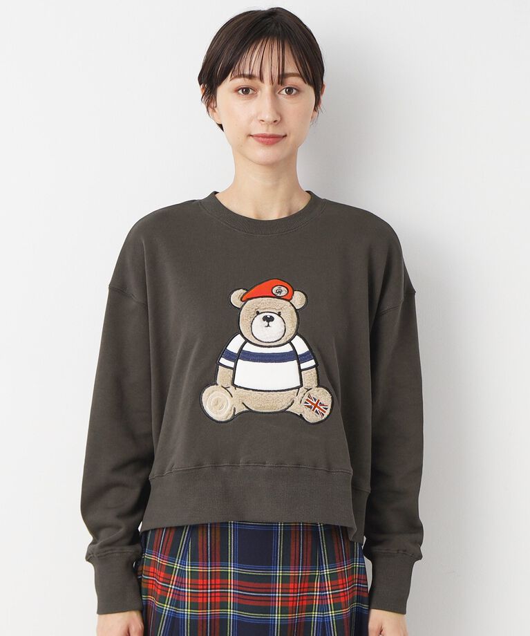 Dessin「【洗える】ベア刺繍スウェット」|パーカー|