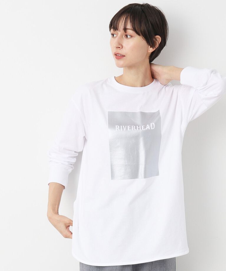 Dessin「【洗える】シルバープリントロンT」|Tシャツ・カットソー|ホワイト(002)