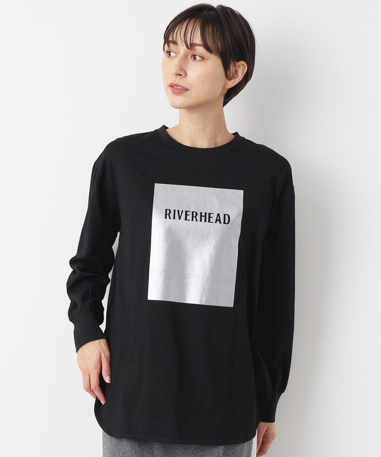 Dessin「【洗える】シルバープリントロンT」|Tシャツ・カットソー|ブラック(019)
