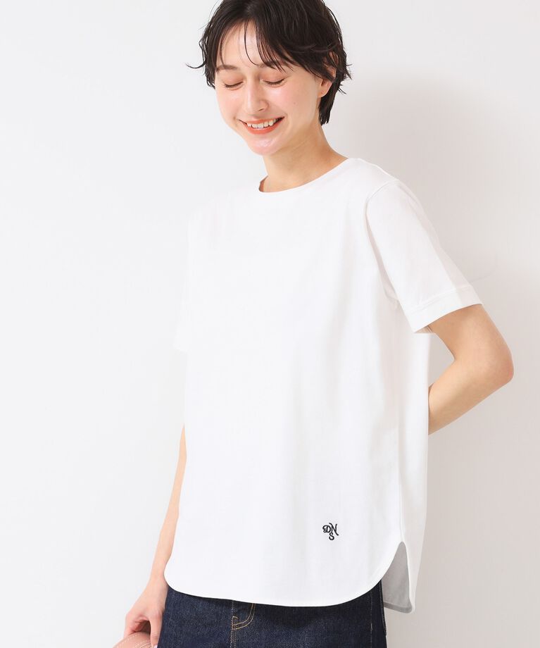 Dessin「【レイヤード・1枚着・プチプラ】シャツテールTシャツ（XS～L）」|Tシャツ・カットソー|ホワイト(002)