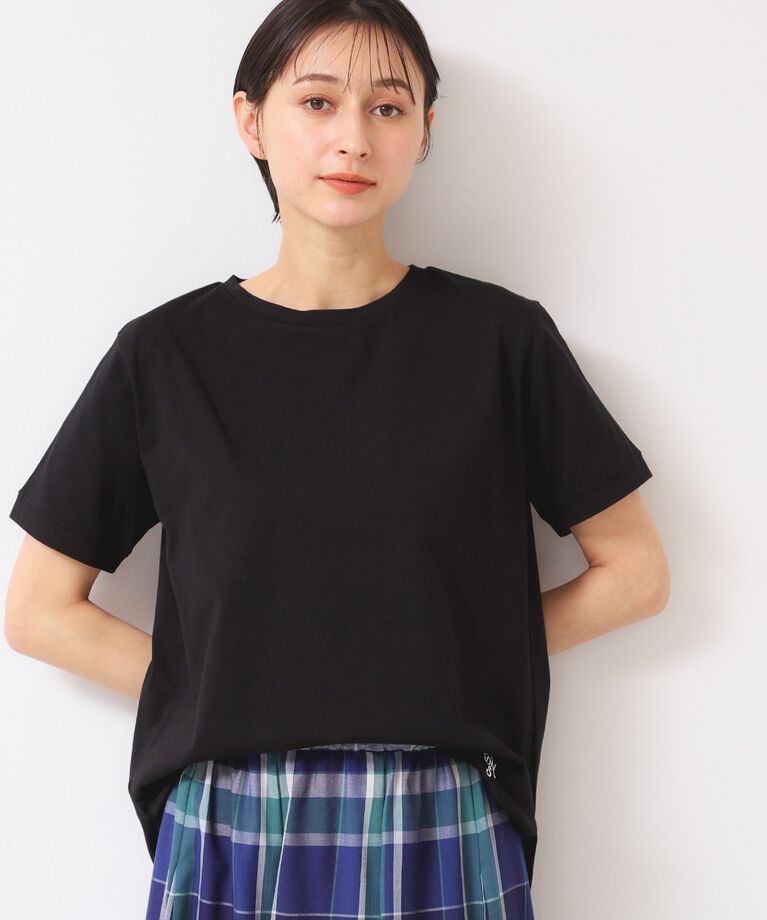 Dessin「【レイヤード・1枚着・プチプラ】シャツテールTシャツ（XS～L）」|Tシャツ・カットソー|ブラック(019)