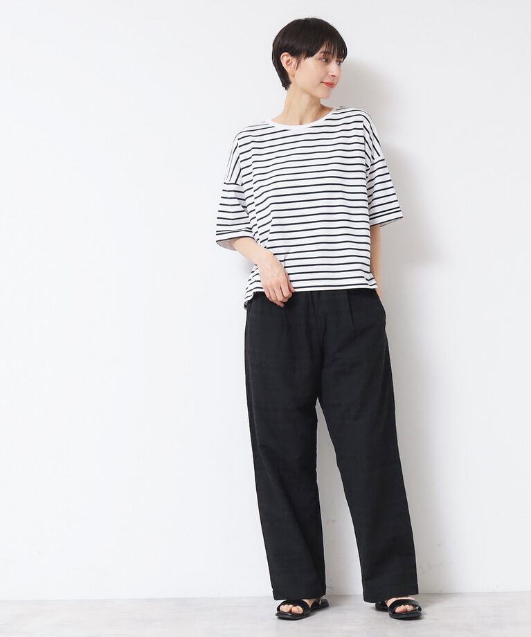 Dessin「【二の腕カバー・接触冷感】ロールアップスリーブTシャツ（XS～L）」|Tシャツ・カットソー|