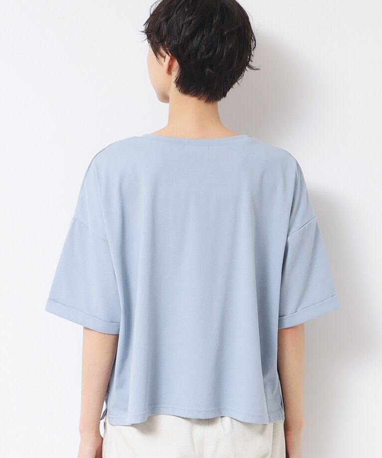 Dessin「【二の腕カバー・接触冷感】ロールアップスリーブTシャツ（XS～L）」|Tシャツ・カットソー|