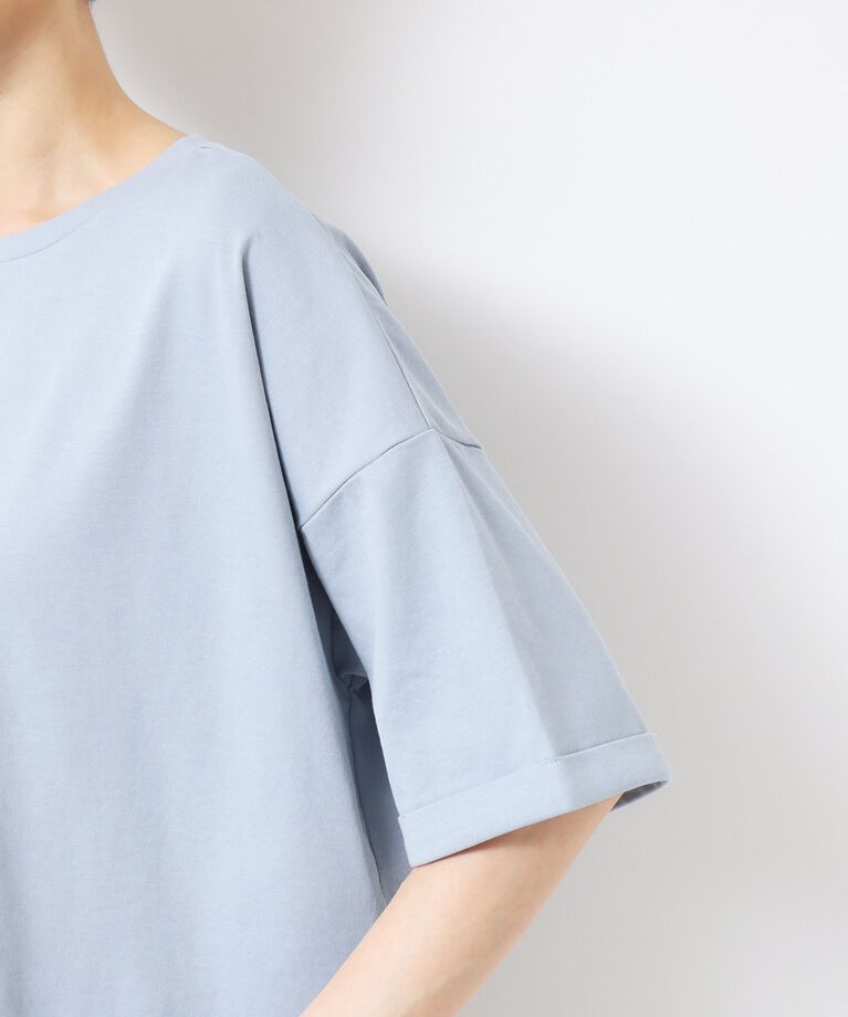 Dessin「【二の腕カバー・接触冷感】ロールアップスリーブTシャツ（XS～L）」|Tシャツ・カットソー|
