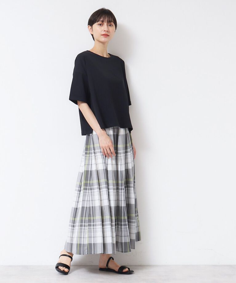 Dessin「【二の腕カバー・接触冷感】ロールアップスリーブTシャツ（XS～L）」|Tシャツ・カットソー|