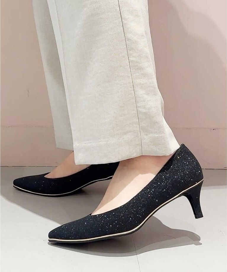ESPERANZA「履きやすいパンプスヒール約5.5cm/グリッター」|パンプス|