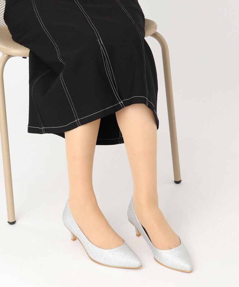 ESPERANZA「履きやすいパンプスヒール約5.5cm/グリッター」|パンプス|