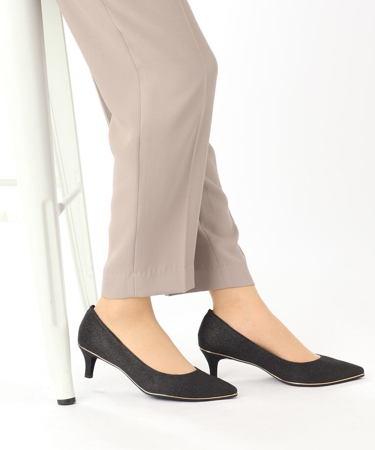 ESPERANZA「履きやすいパンプスヒール約5.5cm/グリッター」|パンプス|