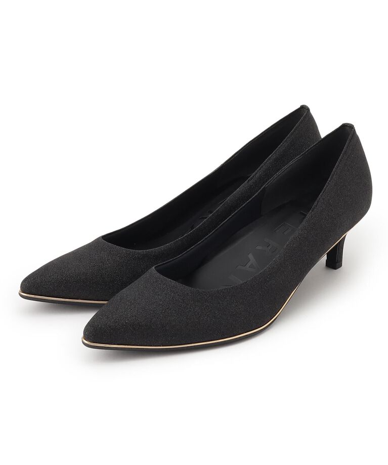 ESPERANZA「履きやすいパンプスヒール約5.5cm/グリッター」|パンプス|ﾌﾞﾗｯｸ(919)