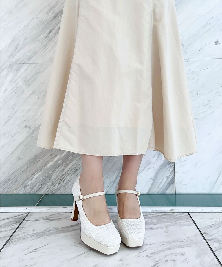 ESPERANZA「スクエアトゥプラットフォームパンプス 結婚式二次会 パーティー24SS」|パンプス|