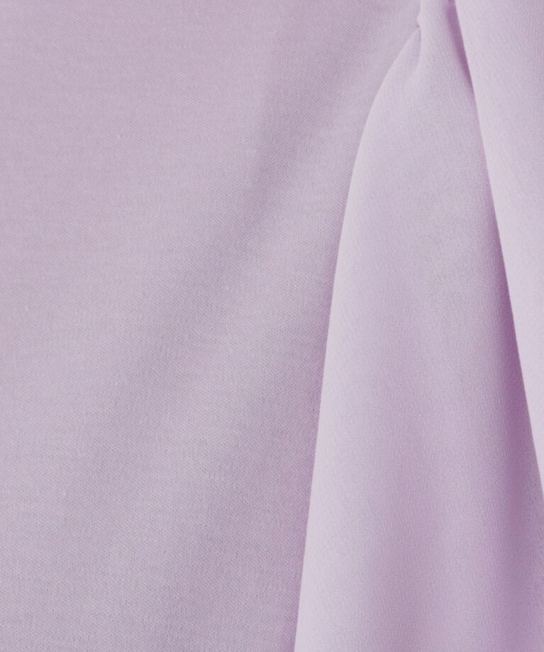 SunaUna「【接触冷感／日本製】シフォンスリーブカットソー」|Tシャツ・カットソー|