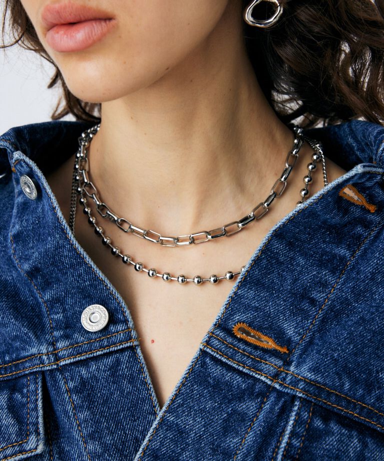 MOUSSY「CHAIN ネックレスセット」|ネックレス|SLV