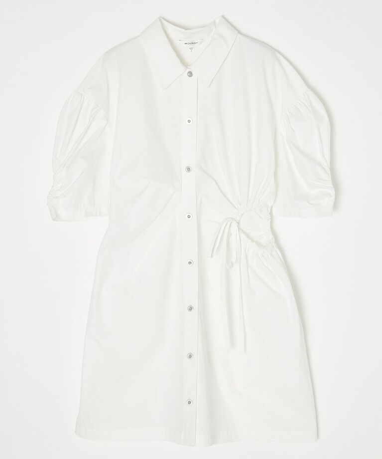 MOUSSY「SIDE OPEN SHIRT ミニドレス」|ワンピース|WHT