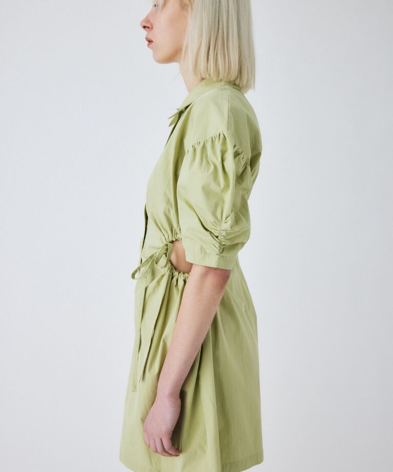 MOUSSY「SIDE OPEN SHIRT ミニドレス」|ワンピース|