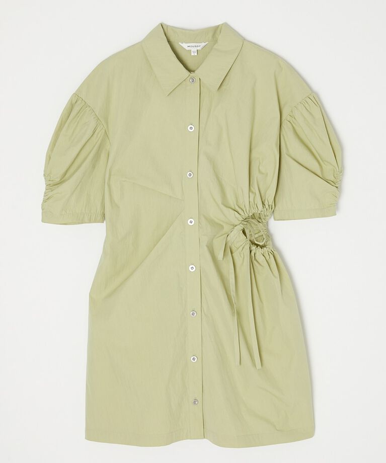 MOUSSY「SIDE OPEN SHIRT ミニドレス」|ワンピース|