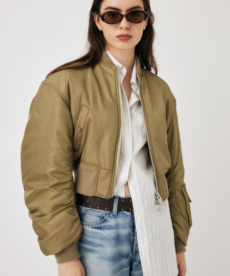 MOUSSY「VOLUME CROPPED MA-1」|ブルゾン・スタジャン|