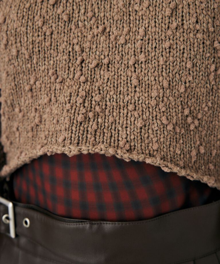 MOUSSY「WIDE SLEEVE CROPPED ニット」|ニット・セーター|