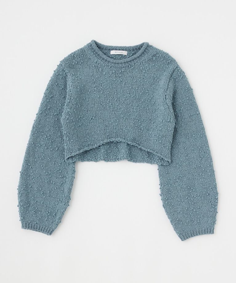 MOUSSY「WIDE SLEEVE CROPPED ニット」|ニット・セーター|
